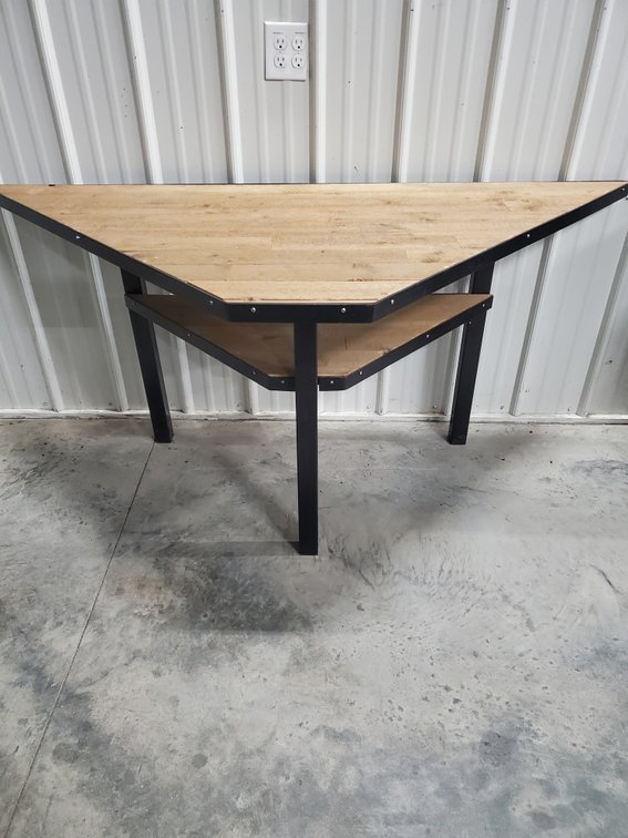 Lot 38: Custom entertainment center/shelf