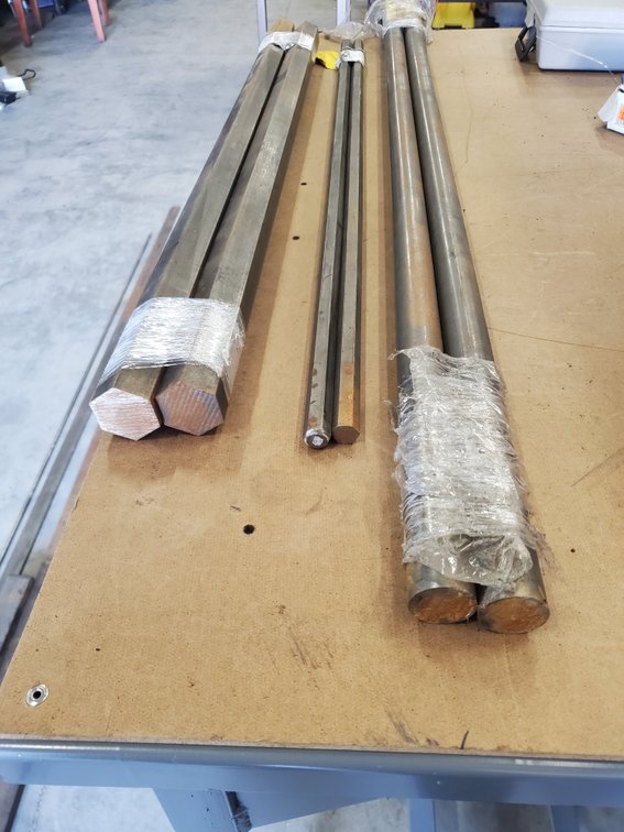 Lot 109: Hex and round shaft