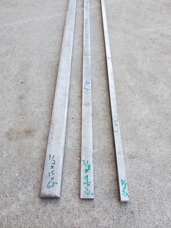 Lot 110: Stainless steel flat bar and square stock