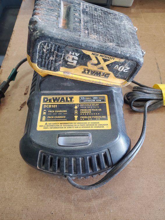 Lot 196: Dewalt battery and charger