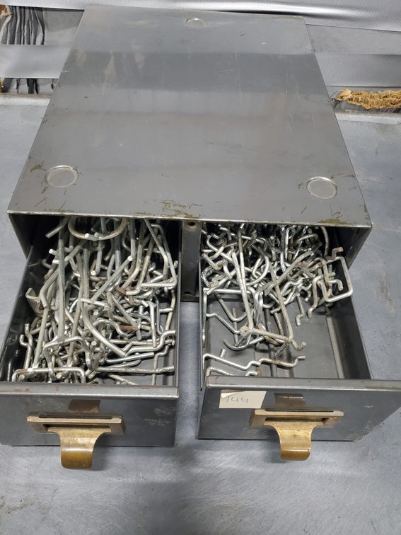 Lot 211: Peg board hooks