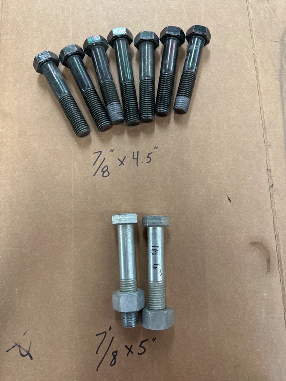 Lot 217: Lot of 7/8” Grade 5 Bolts
