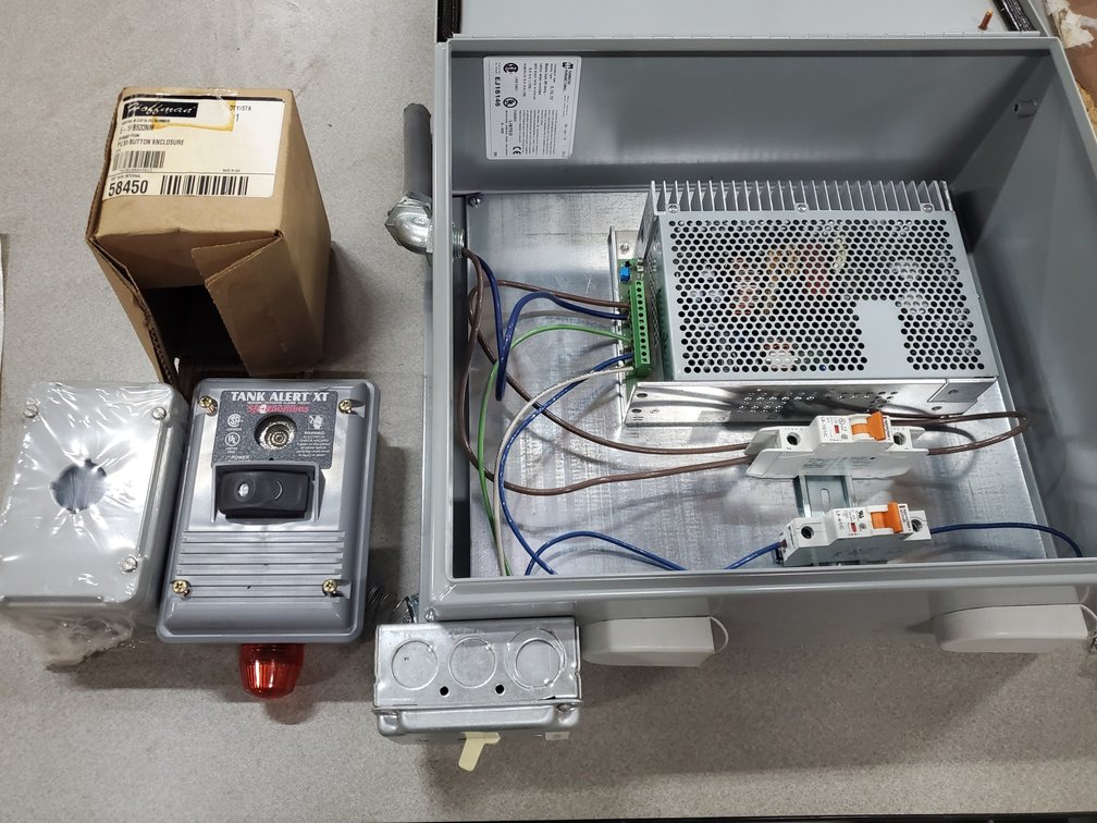 Lot 116: Electrical enclosure and other Electrical parts