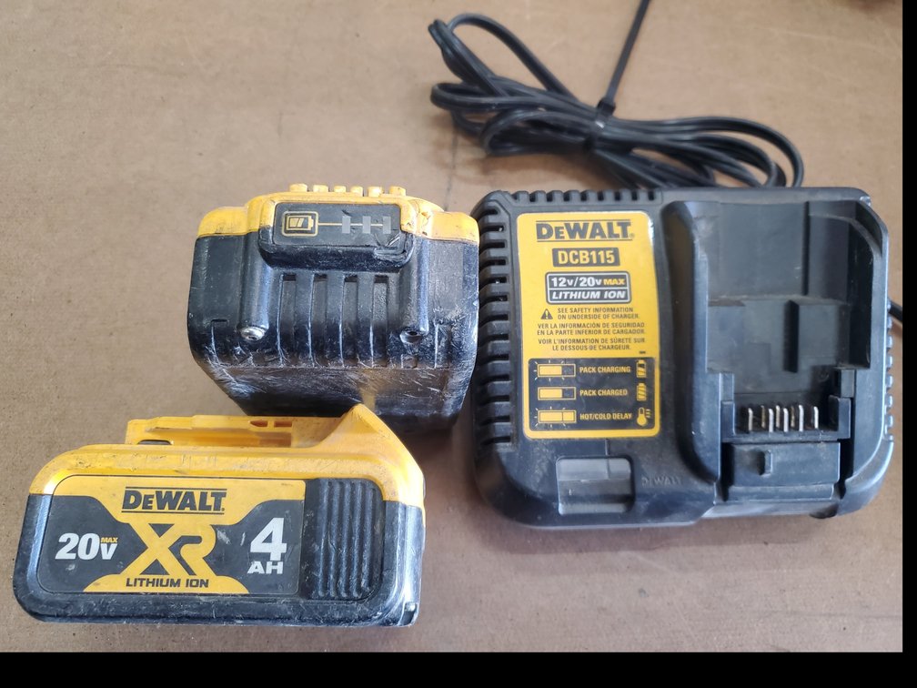 Lot 176: Pair of dewalt 20v batteries