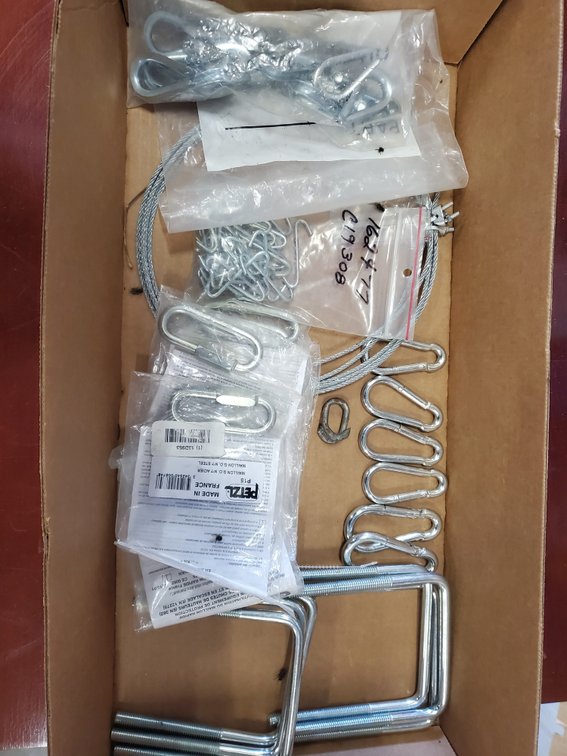 Lot 142: U,chain and cable clamps lot
