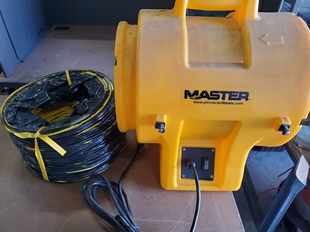 Lot 144: Master brand fan with ducting
