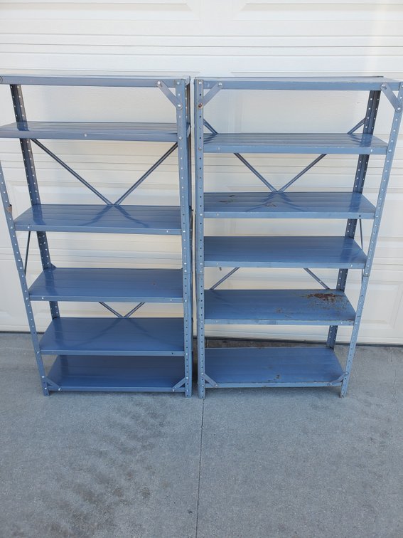 Lot 84: Steel shelving
