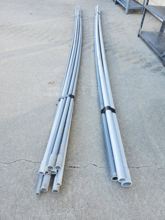 Lot 163: 2 bundles of grey pvc