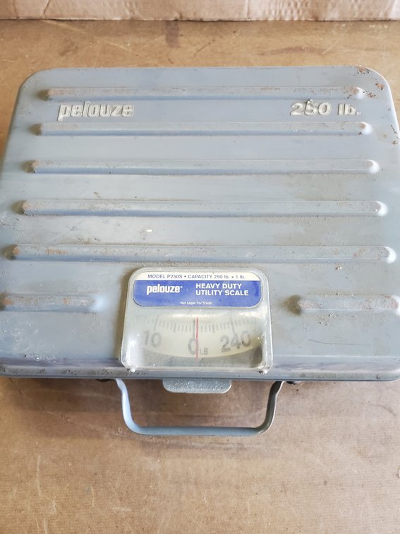 Lot 134: Heavy duty 250# portable scale