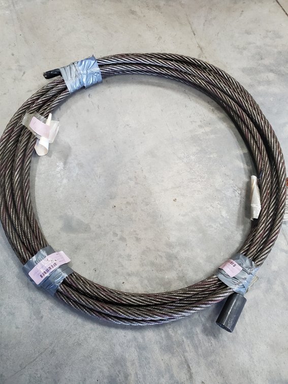 Lot 96: New 9/16 cable by 39ft