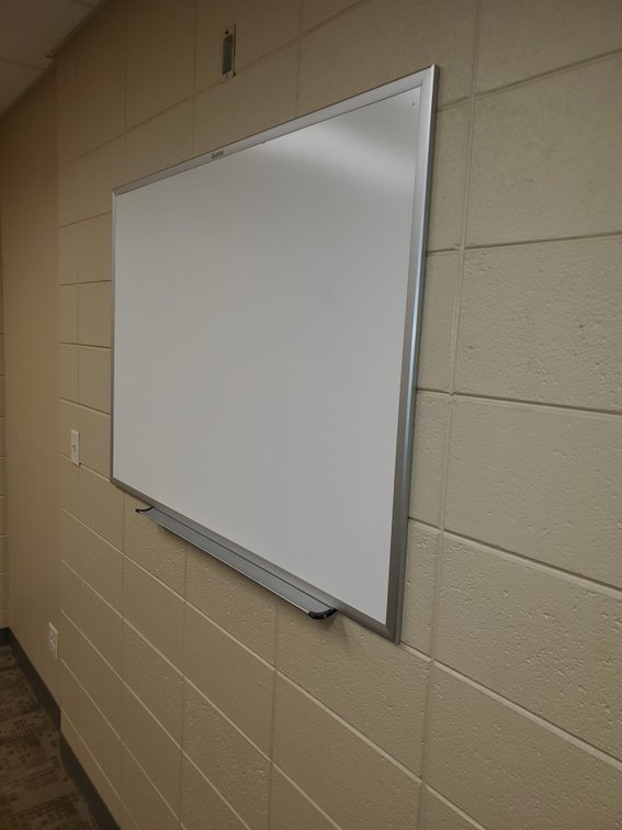 Lot 38: Dry erase and cork board