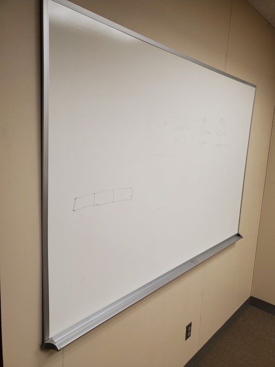 Lot 51: White board and tack board