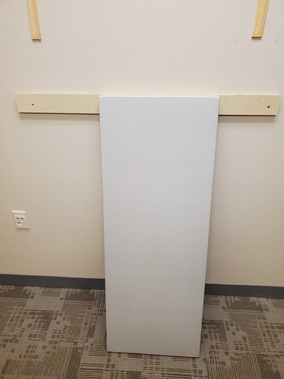 Lot 37: Tack/pin board and bracket