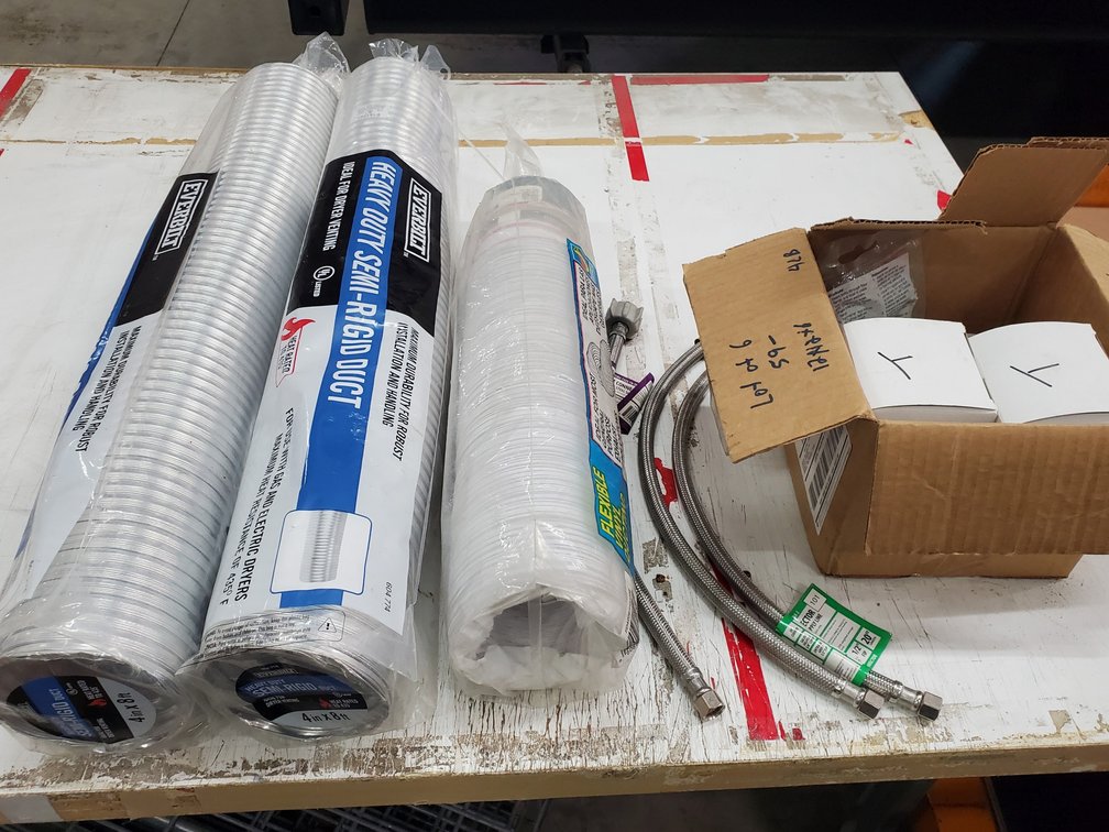 Lot 6: Duct work and plumbing supplies