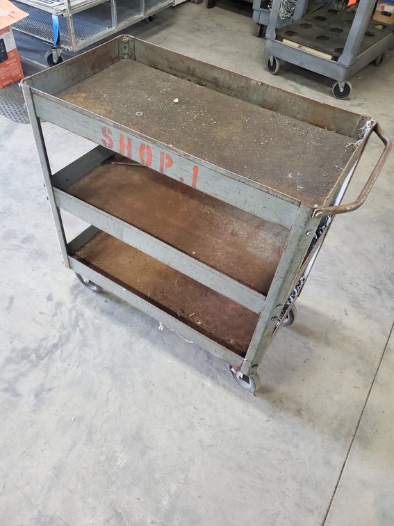 Lot 7: Metal shop cart