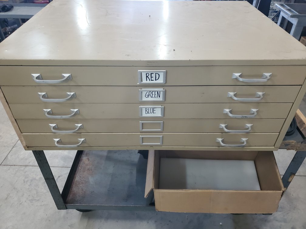 Lot 12: Blueprint/file drawer cabinet