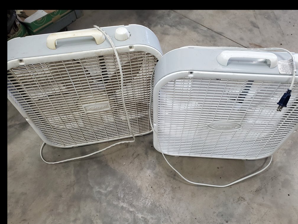Lot 43: Pair of box fans