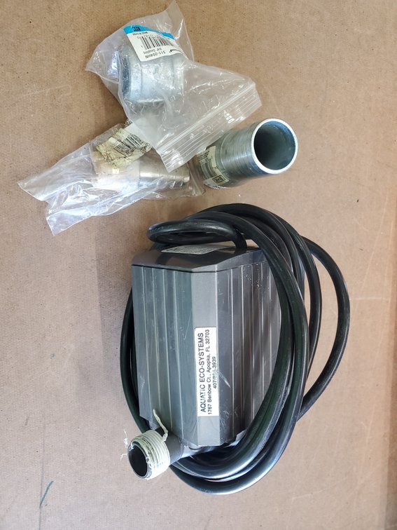 Lot 82: 120 volt pump and plumbing fittings