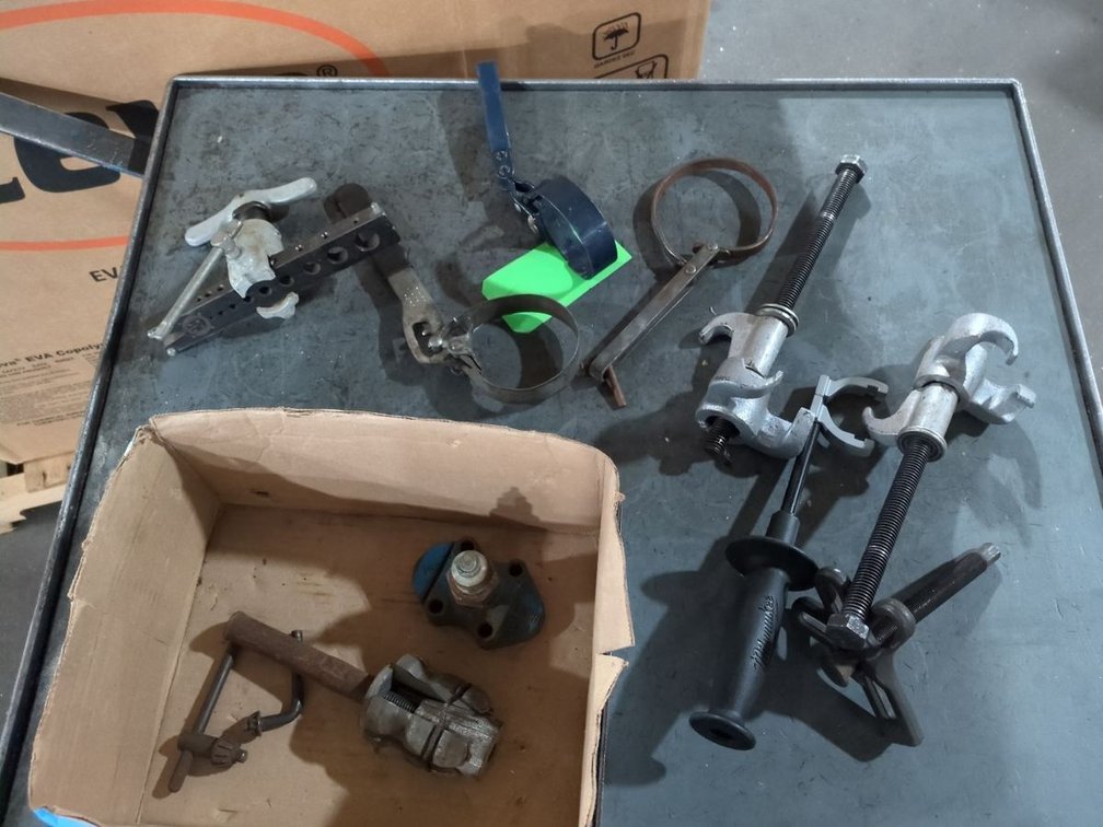 Lot 19: Lot Including Automotive Specialty Tools Spring Compressors Filter Wrenches