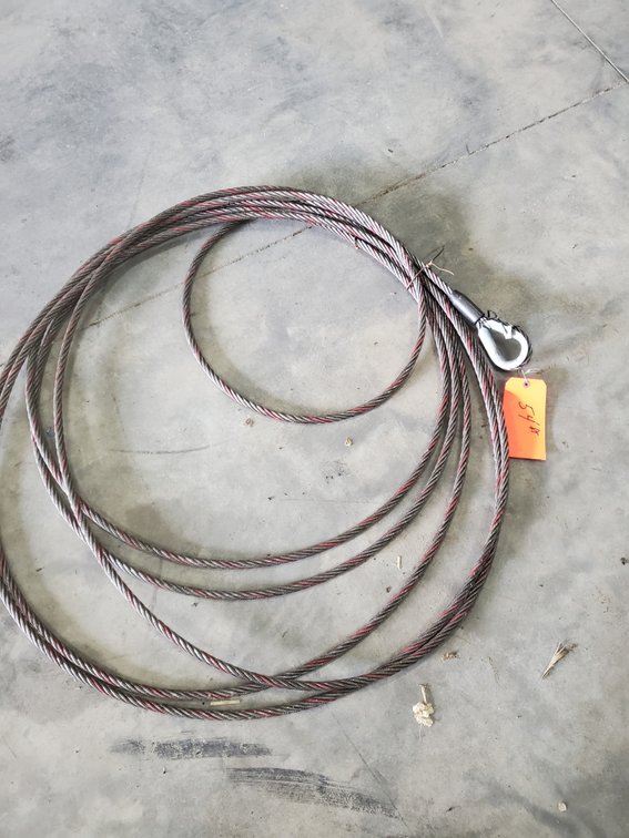 Lot 54: 54 ft +/- Wire rope/cable