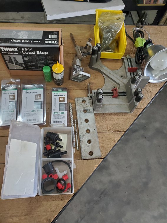 Lot 134: Brad nails and other misc items