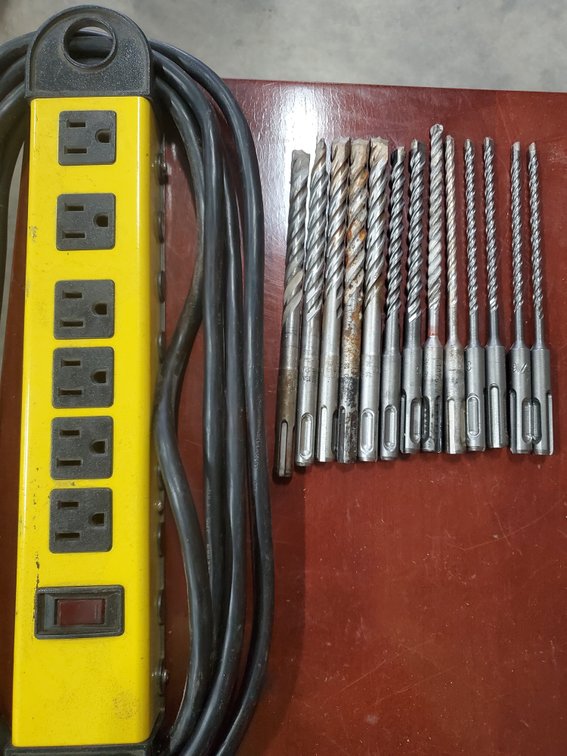 Lot 175: SDS bits and power strip