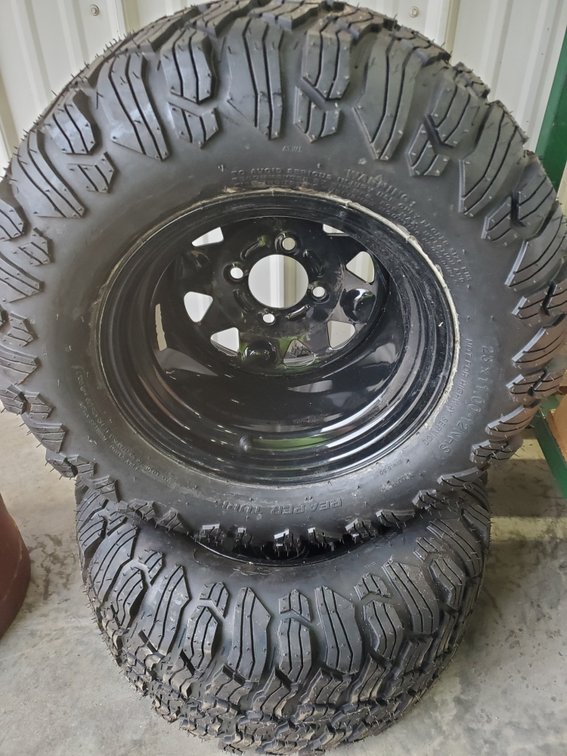 Lot 49: Turf tires and rims