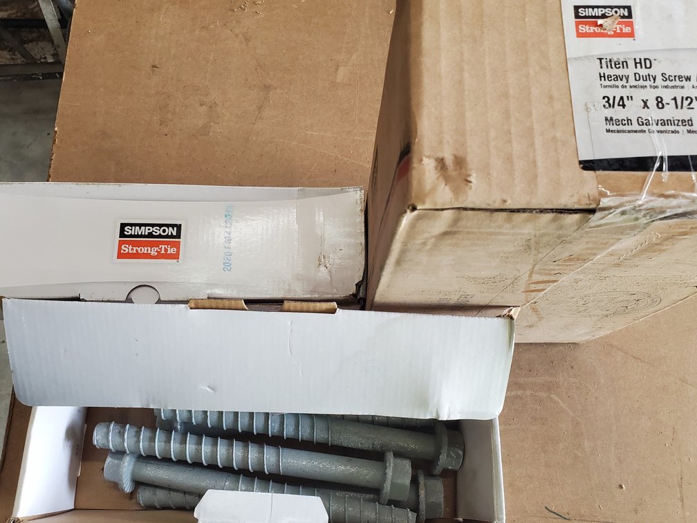 Lot 106: Simpson heavy duty concrete screws