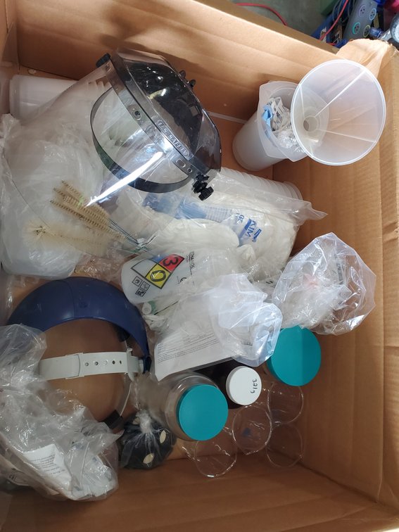 Lot 173: Face shields and experiment lot
