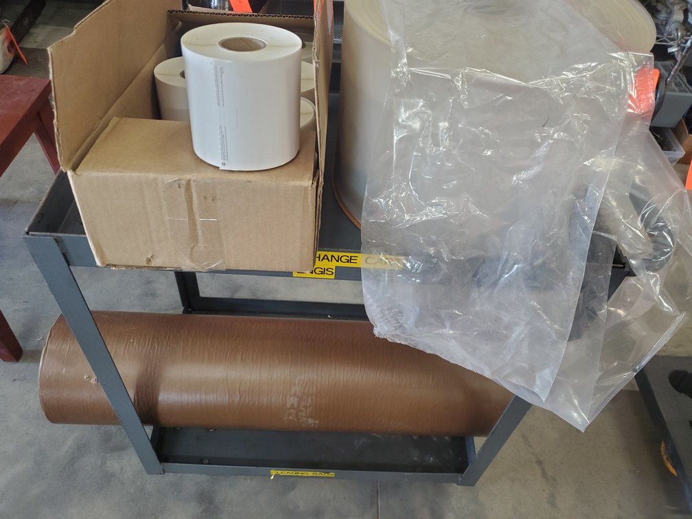 Lot 96: Contents of cart,shipping labels etc