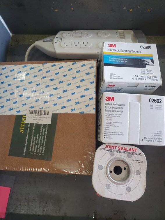 Lot 184: 3M products,ptfe tape, cork tiles and surge protector