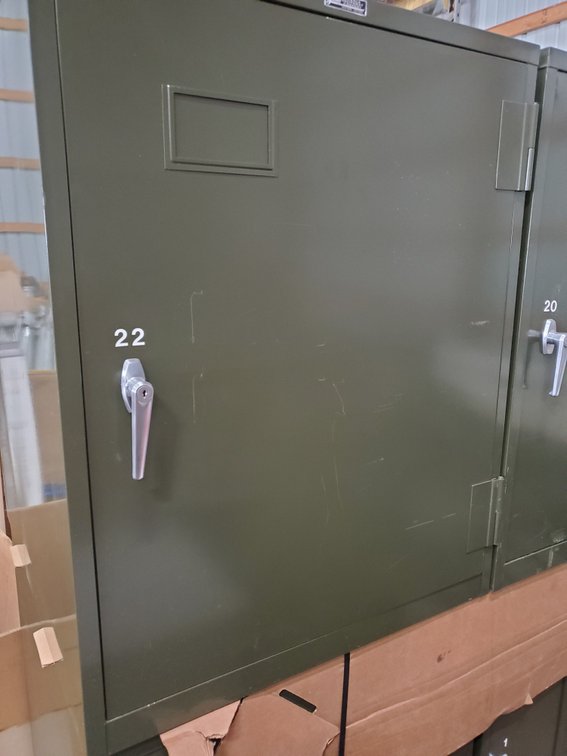 Lot 99: Metal storage cabinet with drawers