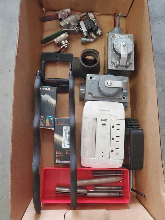Lot 150: Stainless valves,electrical and misc items