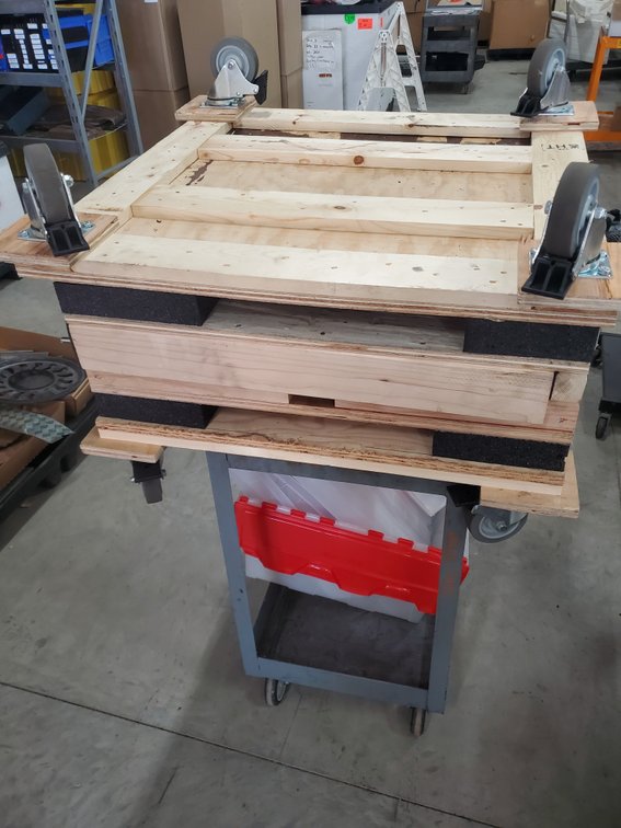 Lot 156: Plywood caster cart