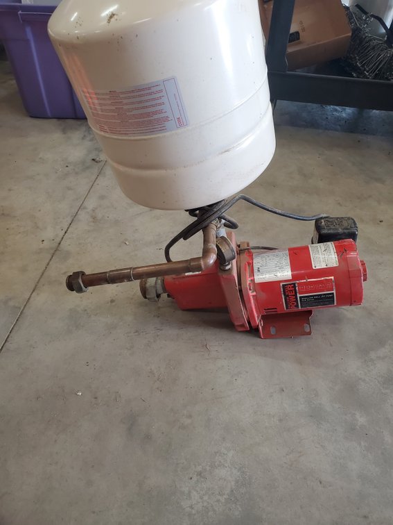 Lot 227: Red lion well pump with pressure tank