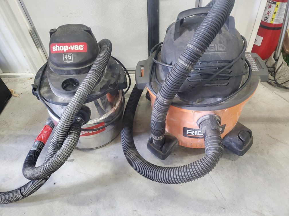 Lot 103: Pair of shop vacs