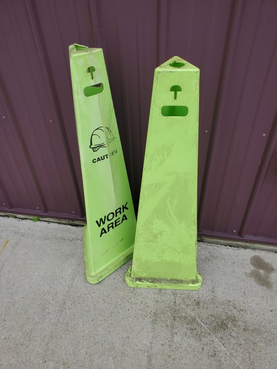 Lot 166: Florescent saftey cones