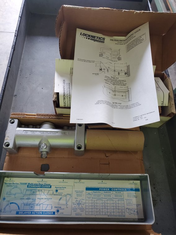 Lot 254: Commercial entry door parts