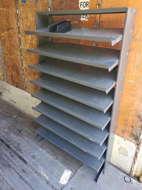 Lot 108: Garage shelving/shop organizer