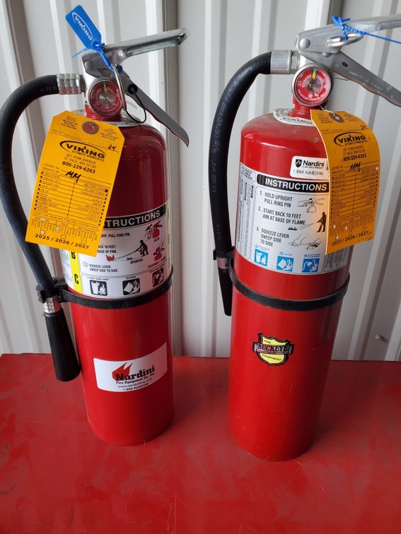 Lot 19: Pair of fire extinguishers