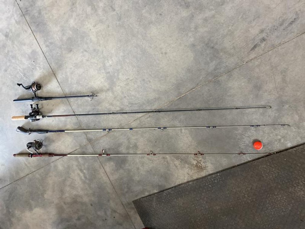 Lot 56A: Group of 4 Fishing Rod and Reel Combos