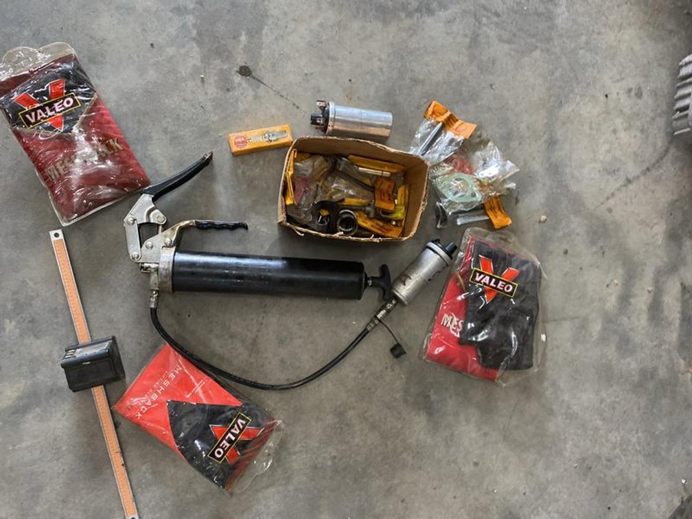 Lot 66A: Assortment of Motorcycle Parts and Shop Accessories