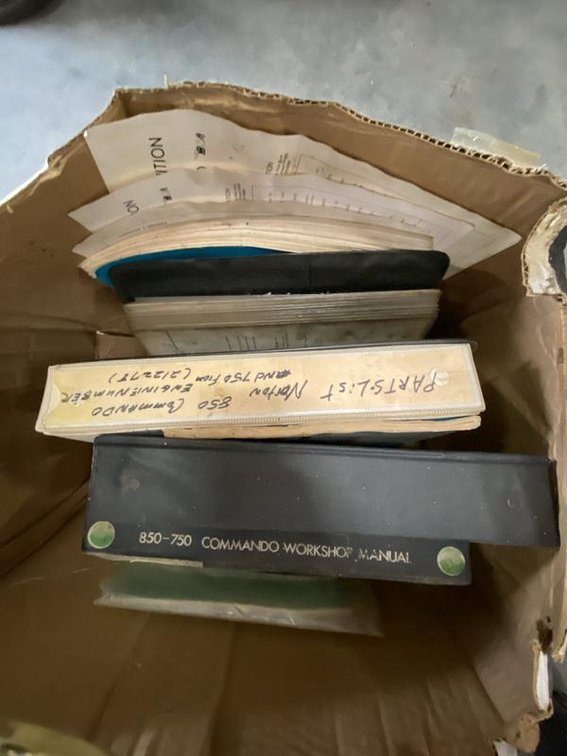 Lot 73A: Group of Vintage Motorcycle Service Manuals and Literature