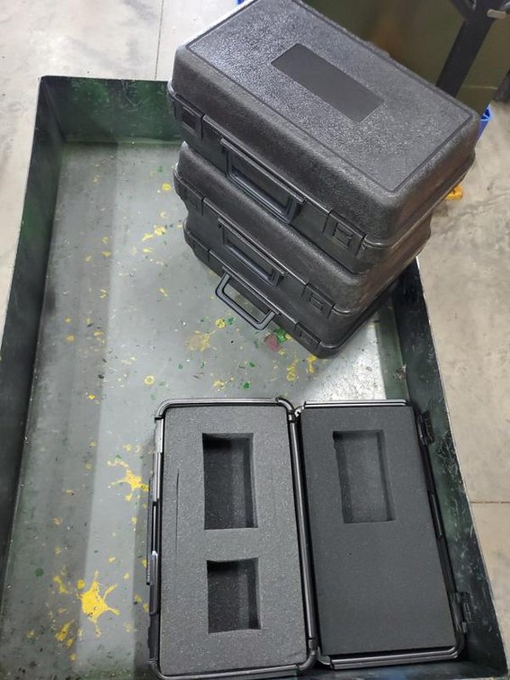 Lot 121: Group of Hard Plastic Equipment Carry Cases with Foam Inserts