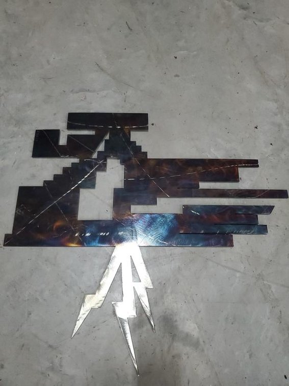 Lot 139: T.A. Caid Designs Southwestern Cut Steel Wall Art Sculpture
