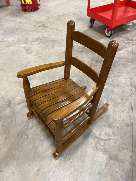 Lot 158A: Vintage Child's Wooden Rocking Chair