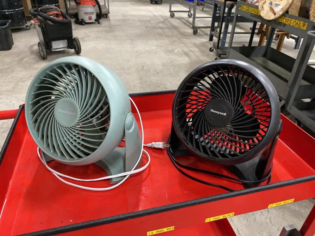 Lot 160A: Group of 2 Honeywell Tabletop Air Circulator Fans