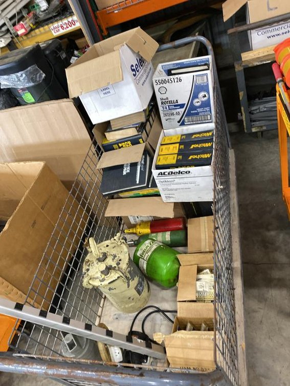 Lot 162A: Assortment of Shop Supplies, Manuals and Gas Cylinders