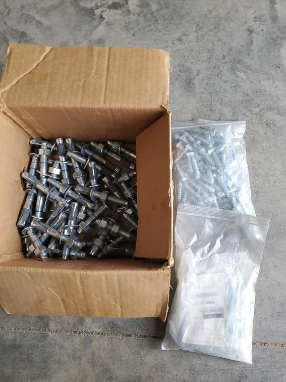 Lot 38: Assortment of Concrete Anchors and Hex Lag Screws