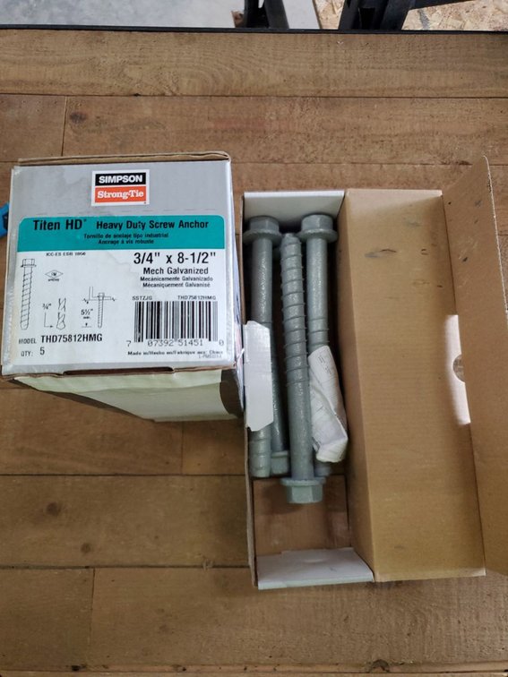 Lot 135: Simpson Strong-Tie & Fastenal Heavy Duty Anchor Bolt Hardware Lot New